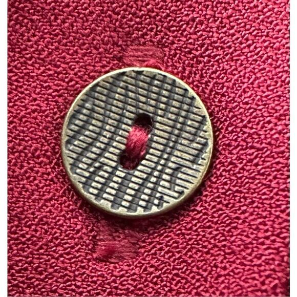 Susan Graver Artisan Women's Red Beaded Collar Button Long Sleeve Blouse Size XL - Picture 5 of 8